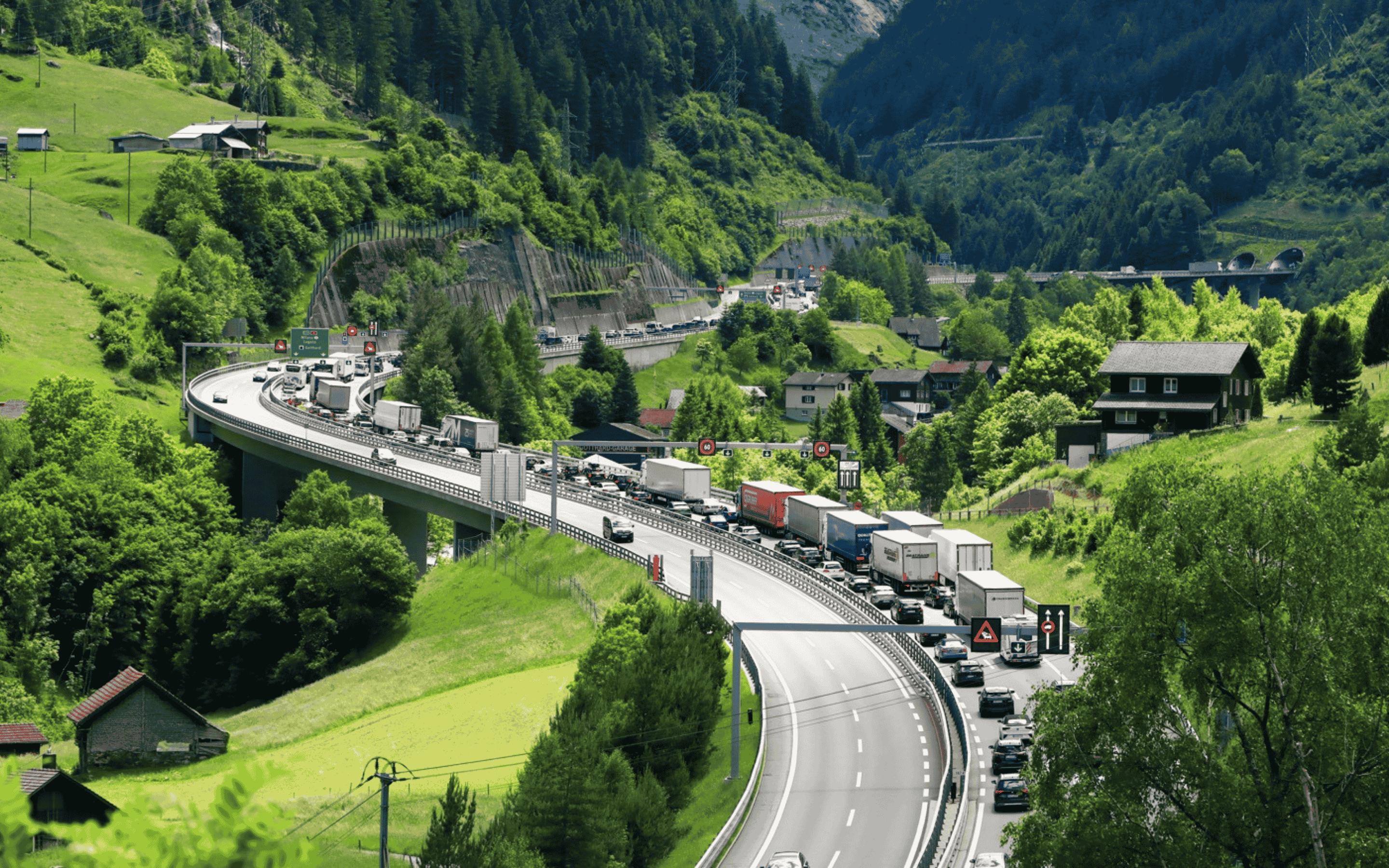 Stau Gotthard auf der A2